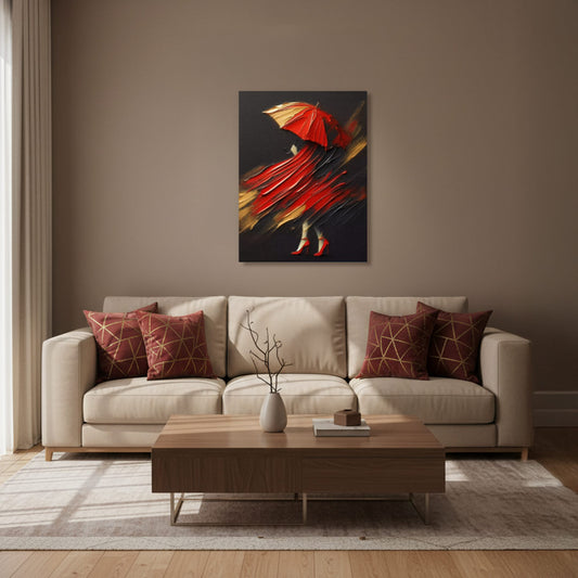 Crimson Whirl Canvas