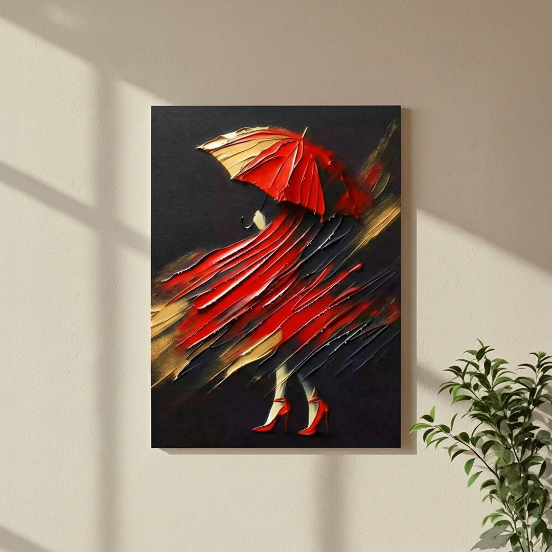 Crimson Whirl Canvas