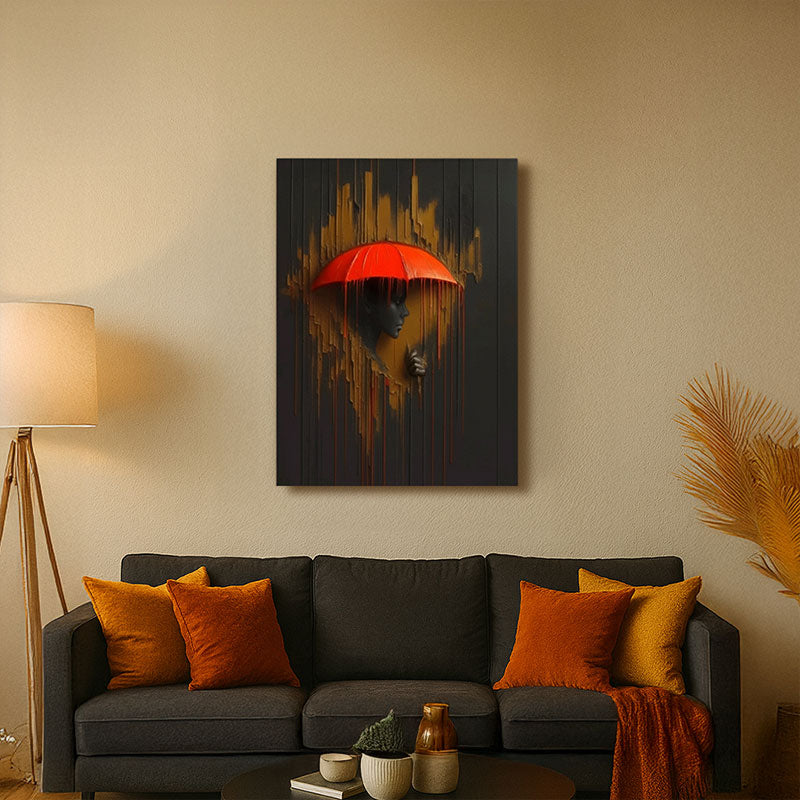 Red Umbrella Canvas