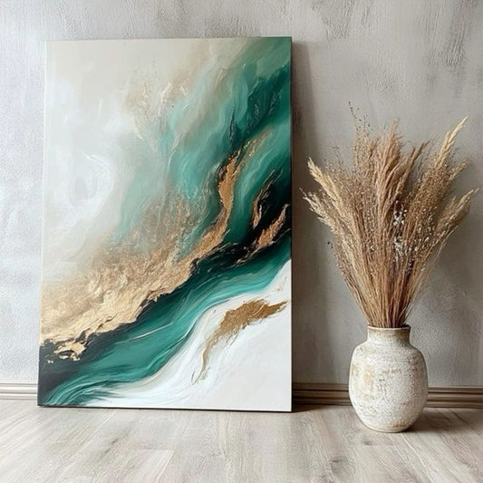 Emerald Drift Canvas