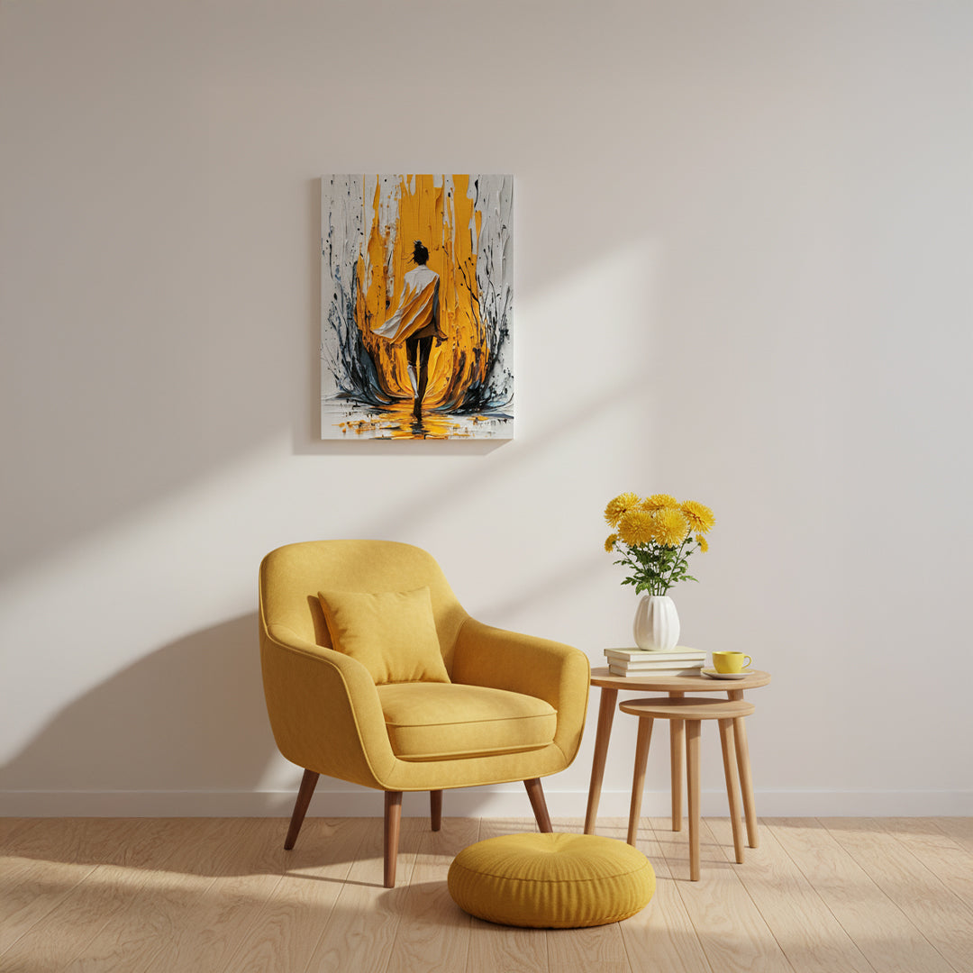 Golden Flow Wall Art