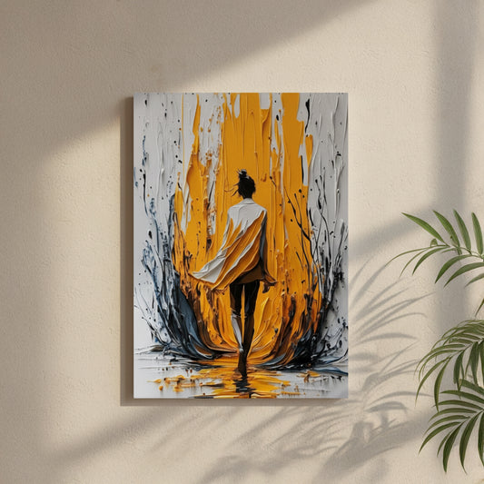 Golden Flow Wall Art