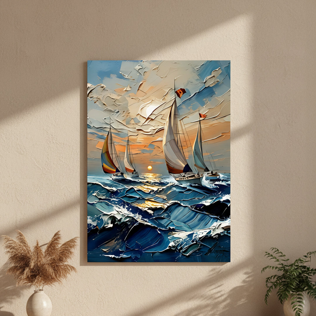 Sailing Sunset Canvas
