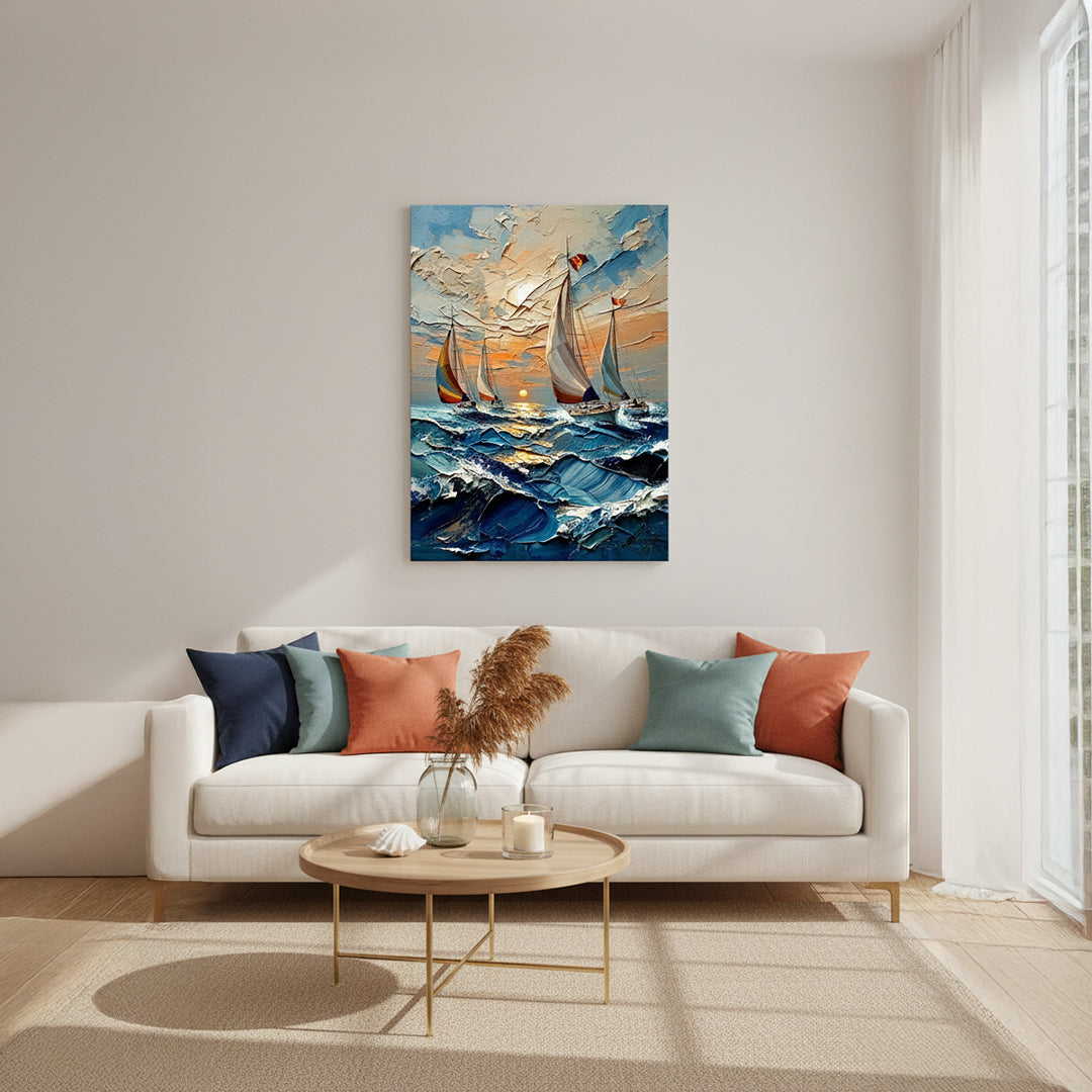 Sailing Sunset Canvas