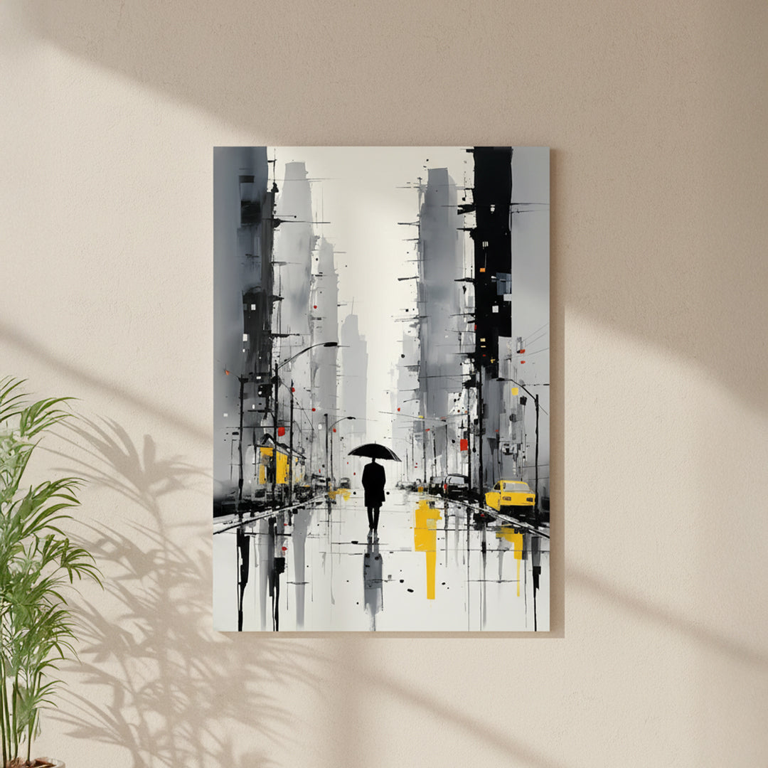 City Rain Canvas