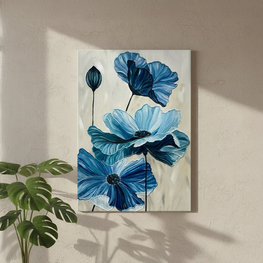 Azure Bloom Canvas